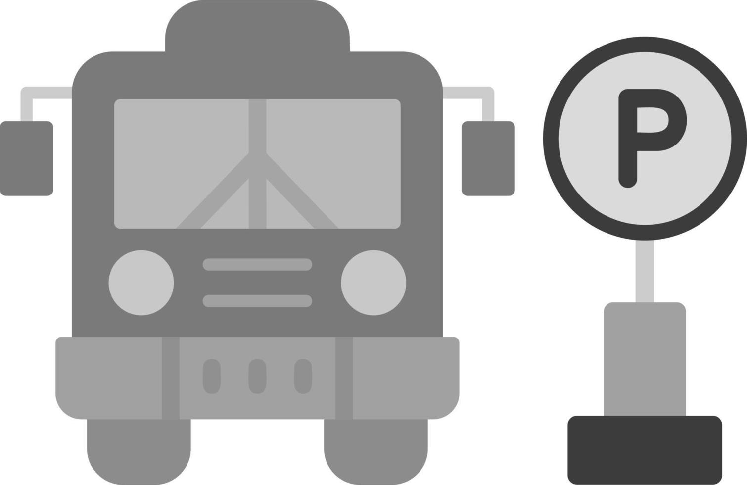 Bus Parking Vector Icon