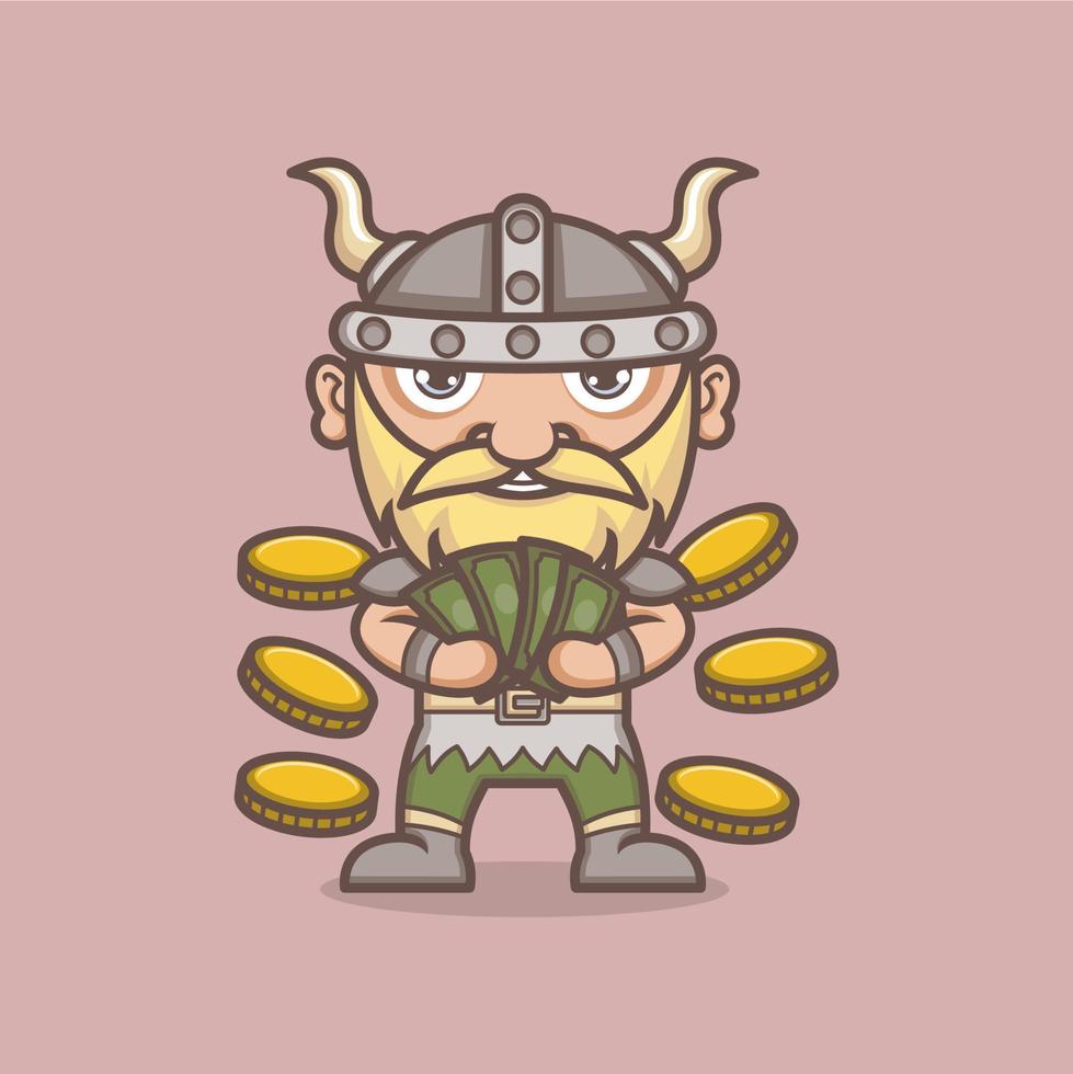 cute cartoon vikings vector