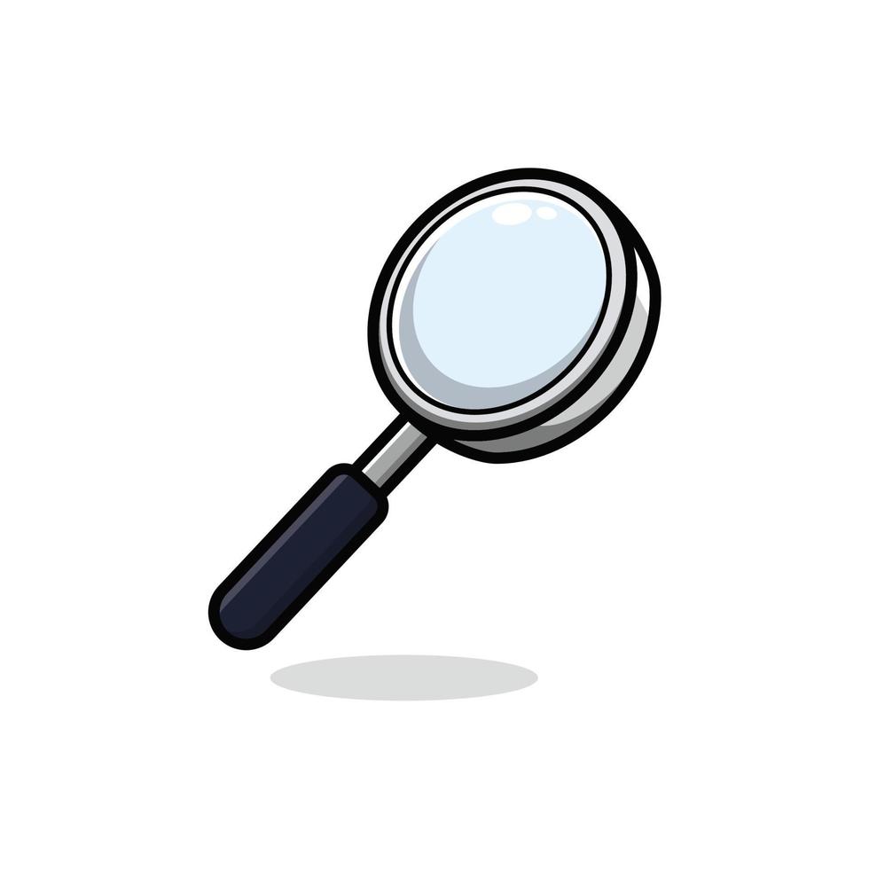 cute cartoon magnifying glass vector