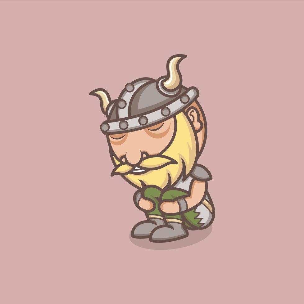 cute cartoon vikings vector