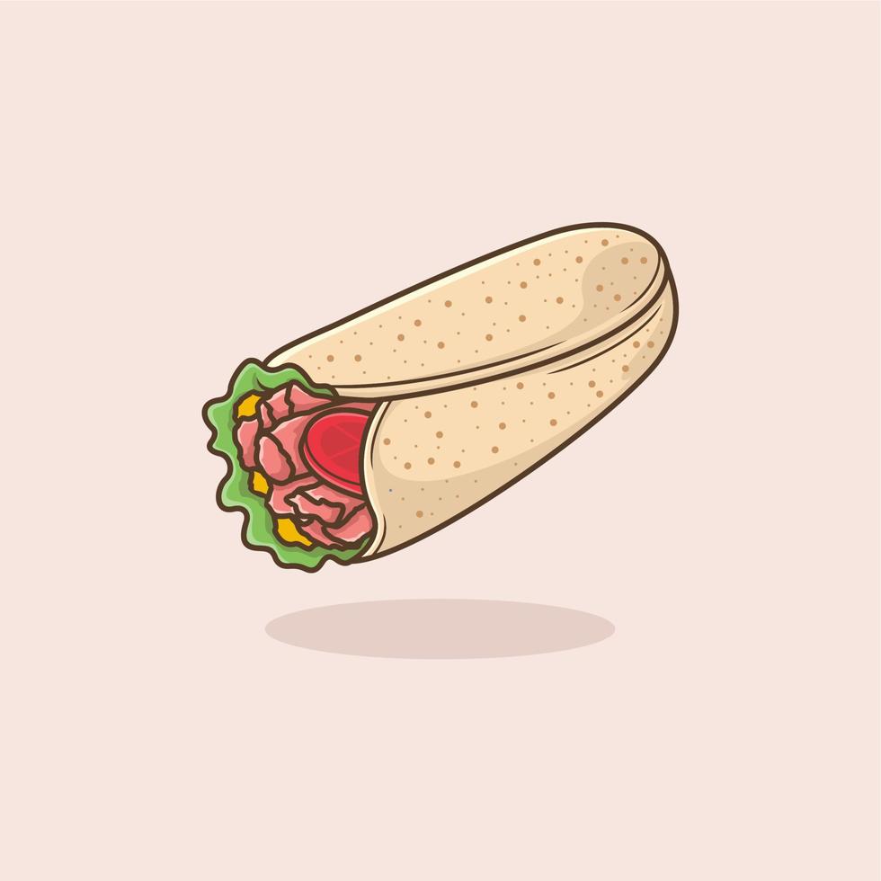 cute cartoon kebabs vector