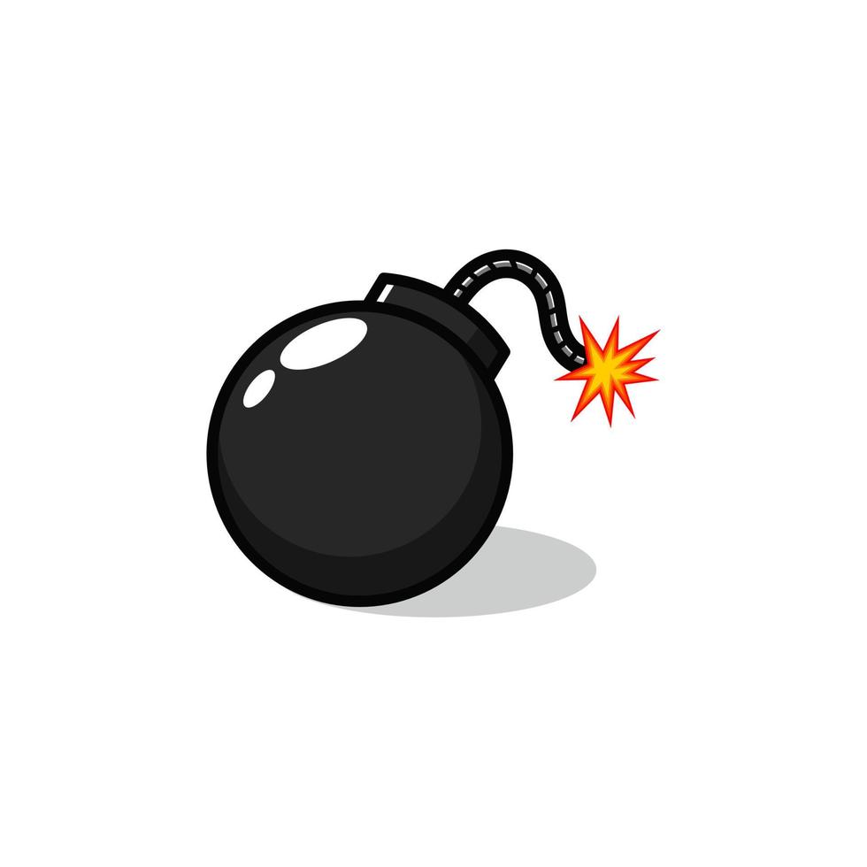 cute cartoon cannon ball vector