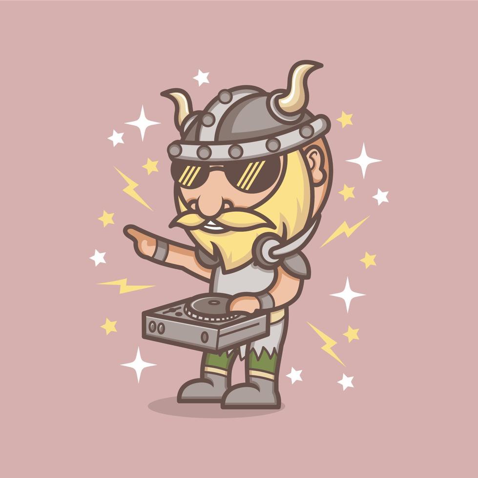 cute cartoon vikings vector