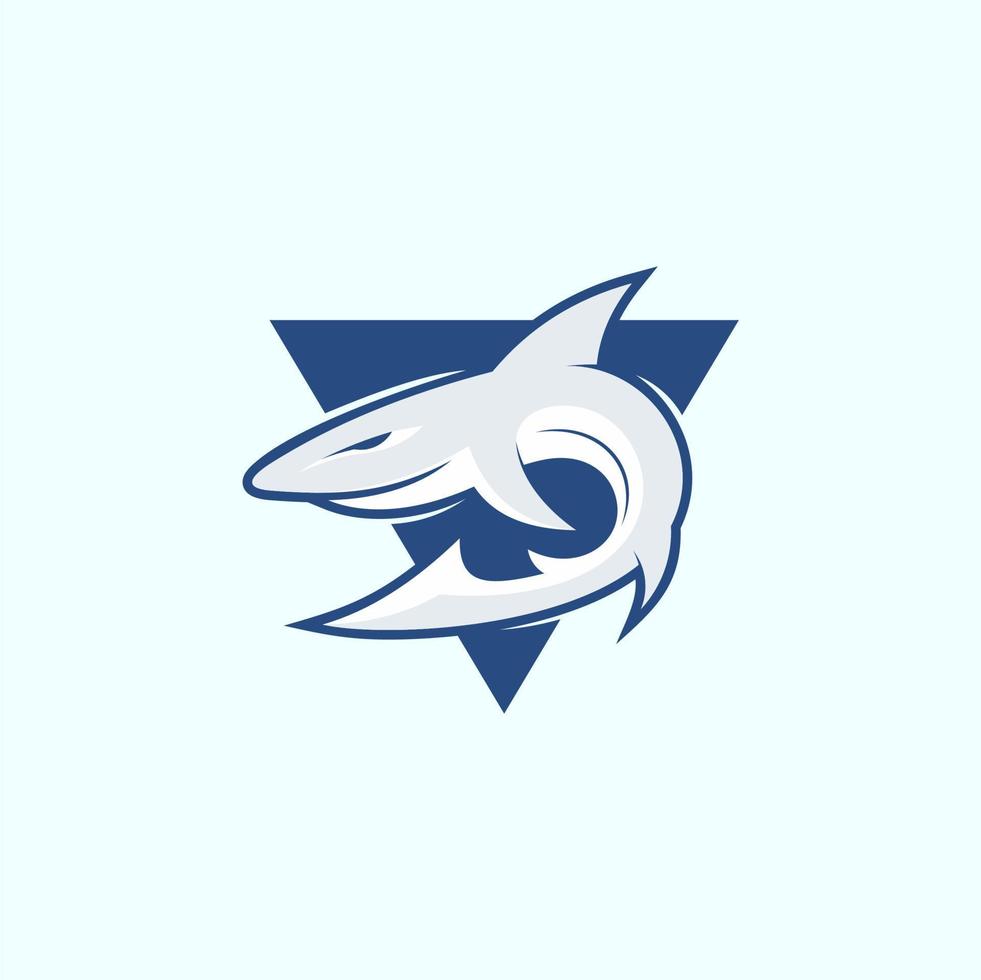 shark simple logo vector
