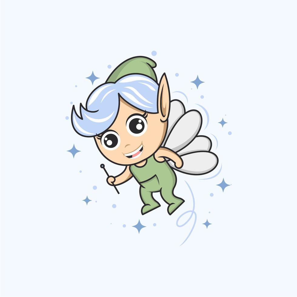 cute cartoon fairy vector
