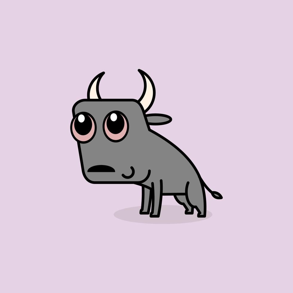 bull funny cartoon vector