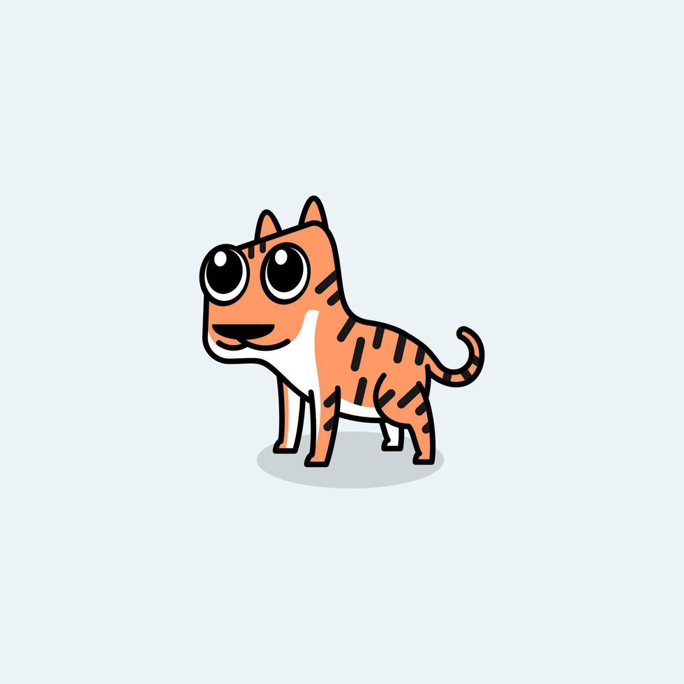 cute cartoon tiger vector