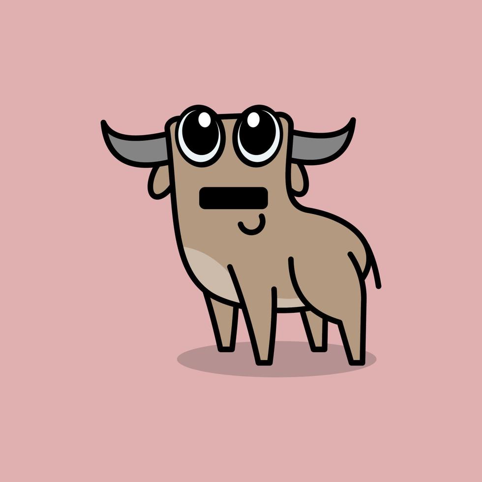 gracioso dibujos animados toro vector