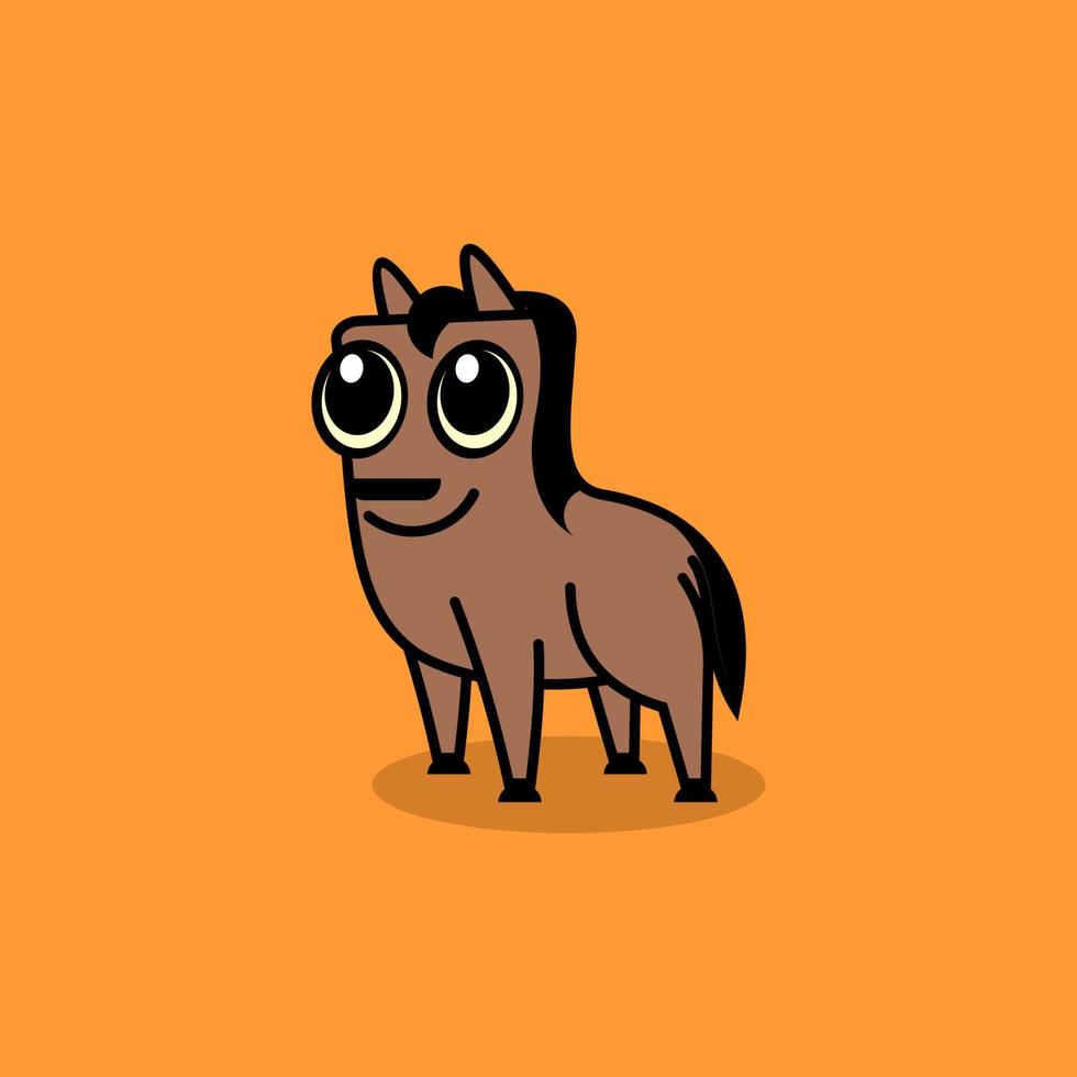 cute cartoon horse vector