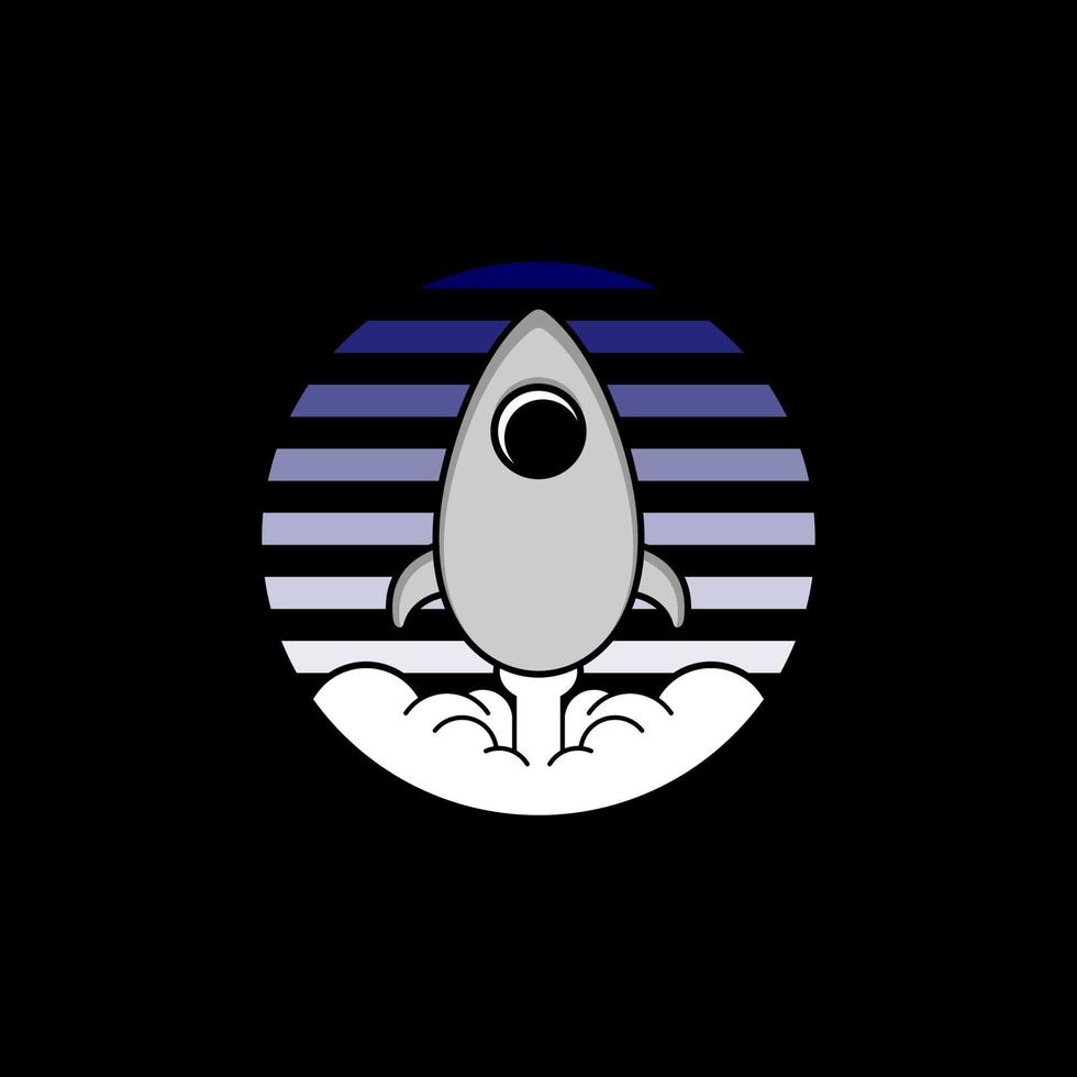rocket simple logo vector