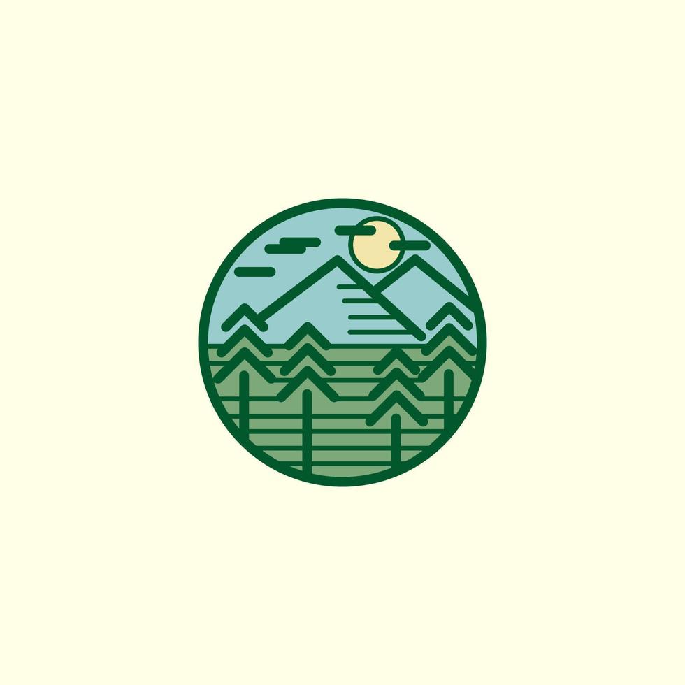village scenery simple logo vector