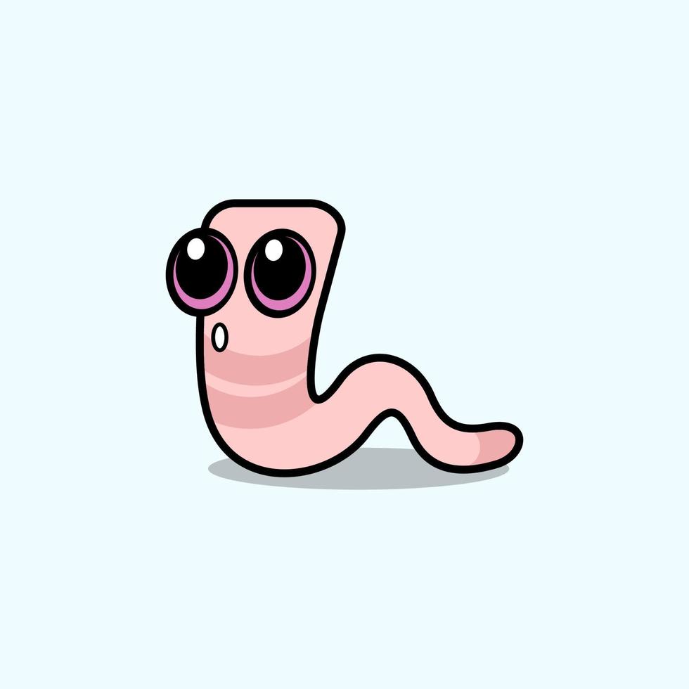 cute cartoon worm vector