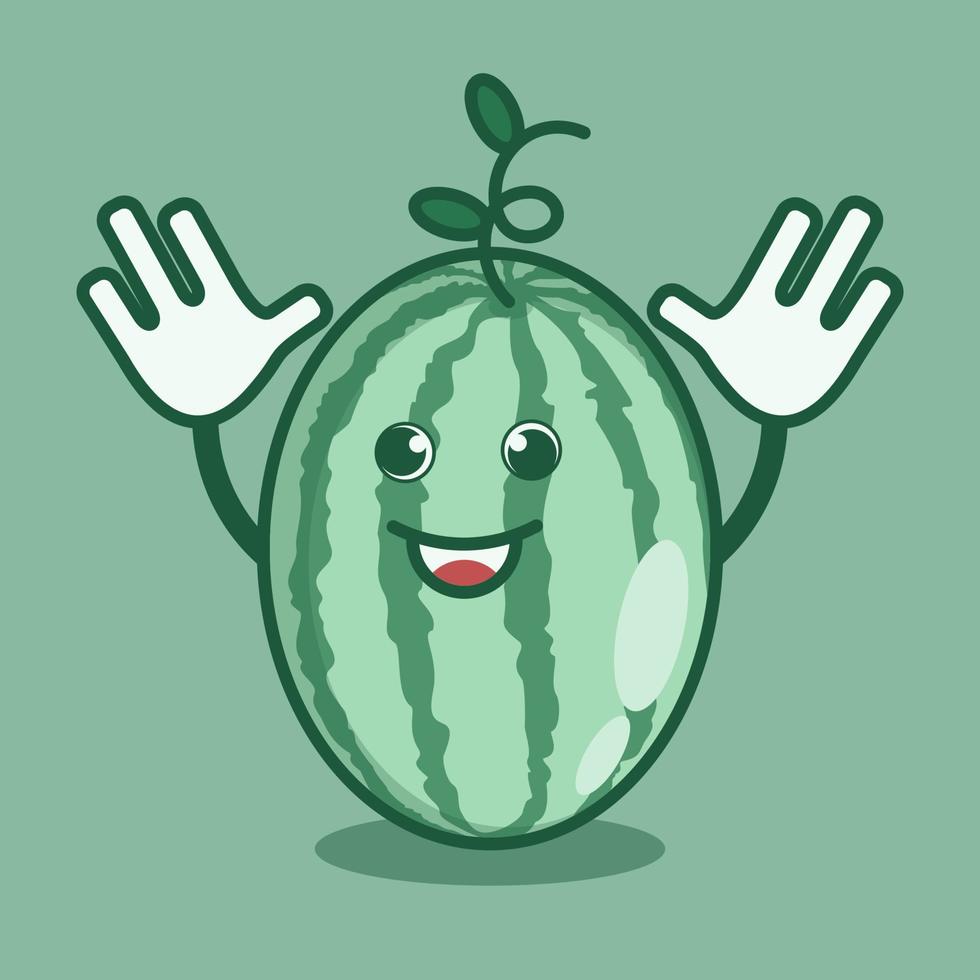 cute cartoon watermelon vector