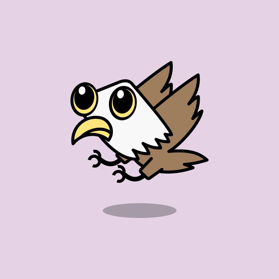 cute cartoon eagle vector