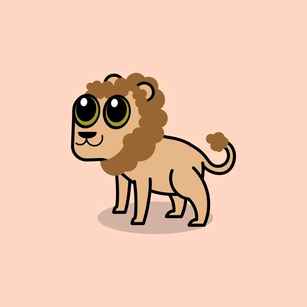 león de dibujos animados lindo vector