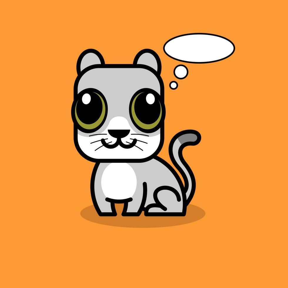 lindo gato de dibujos animados vector