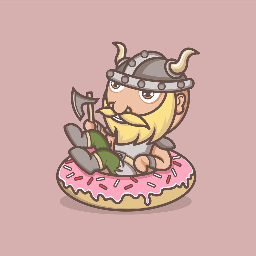 cute cartoon vikings vector