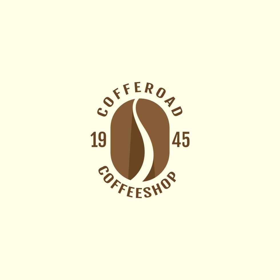 coffee and street simple logo vector