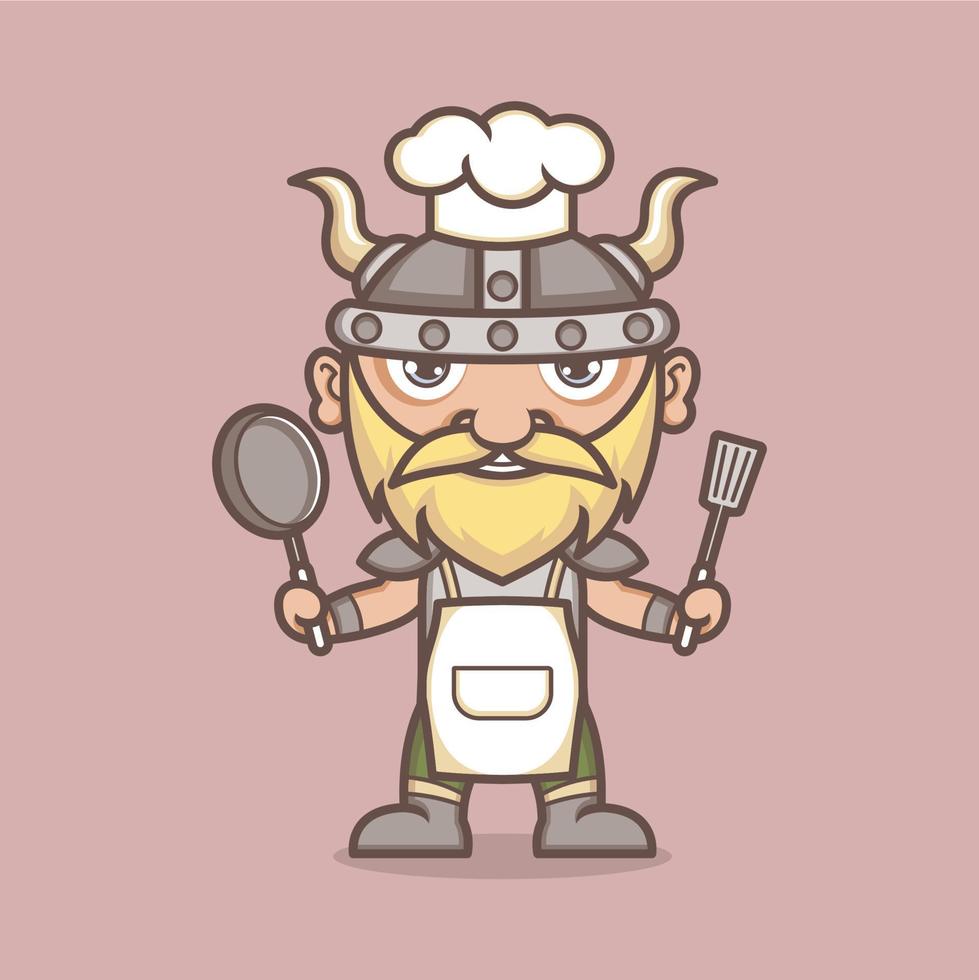 cute cartoon vikings vector