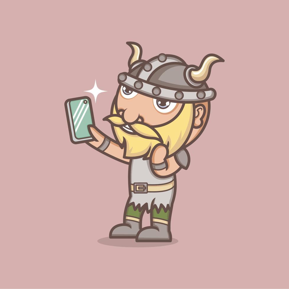 cute cartoon vikings vector