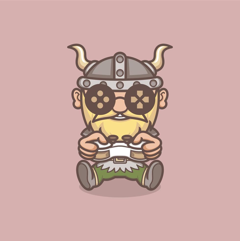 cute cartoon vikings vector