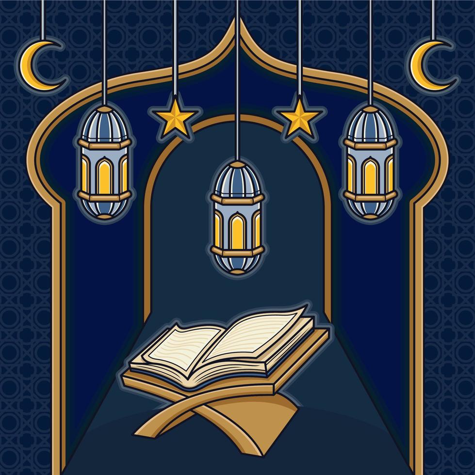 cute cartoon mosque vector