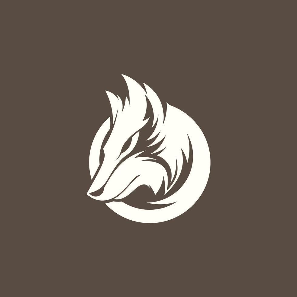 wolf simple logo vector