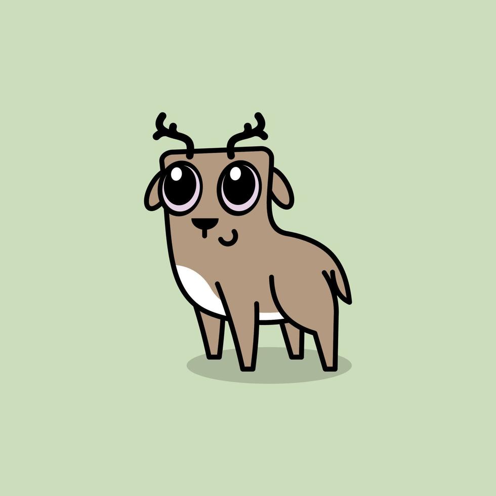 cute cartoon deer vector