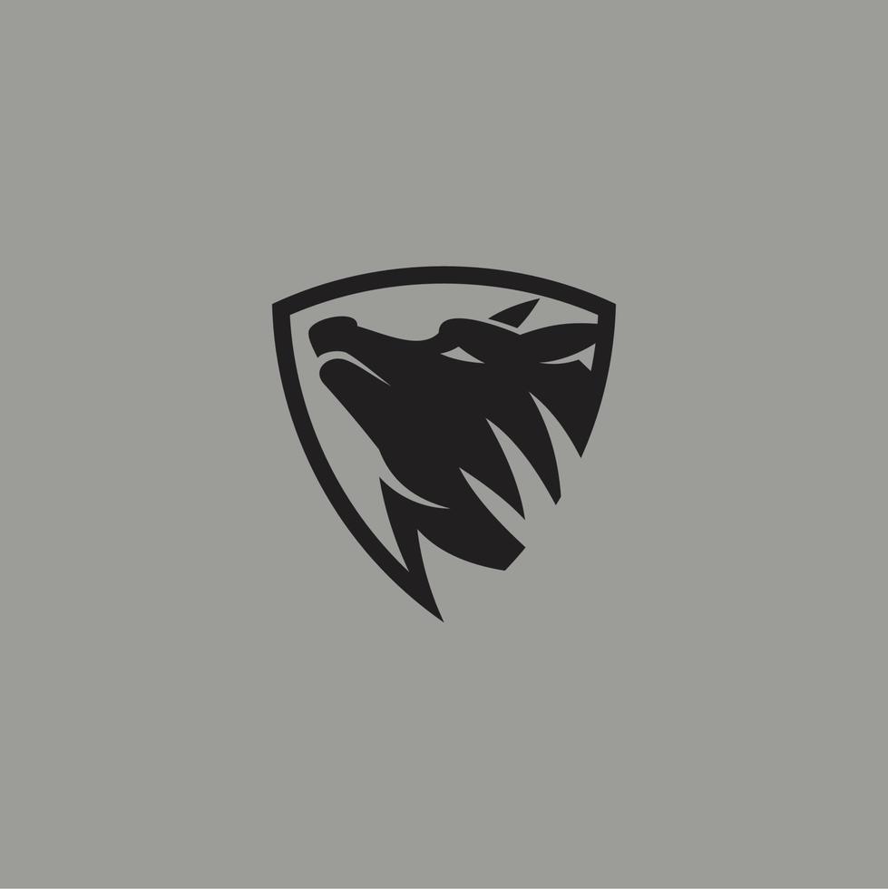 wolf simple logo vector