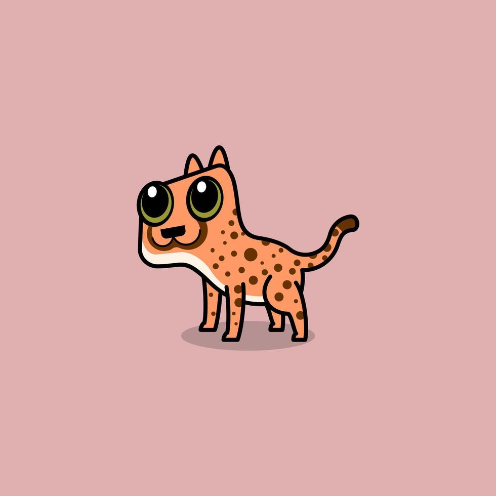 cute cartoon cheetah vector