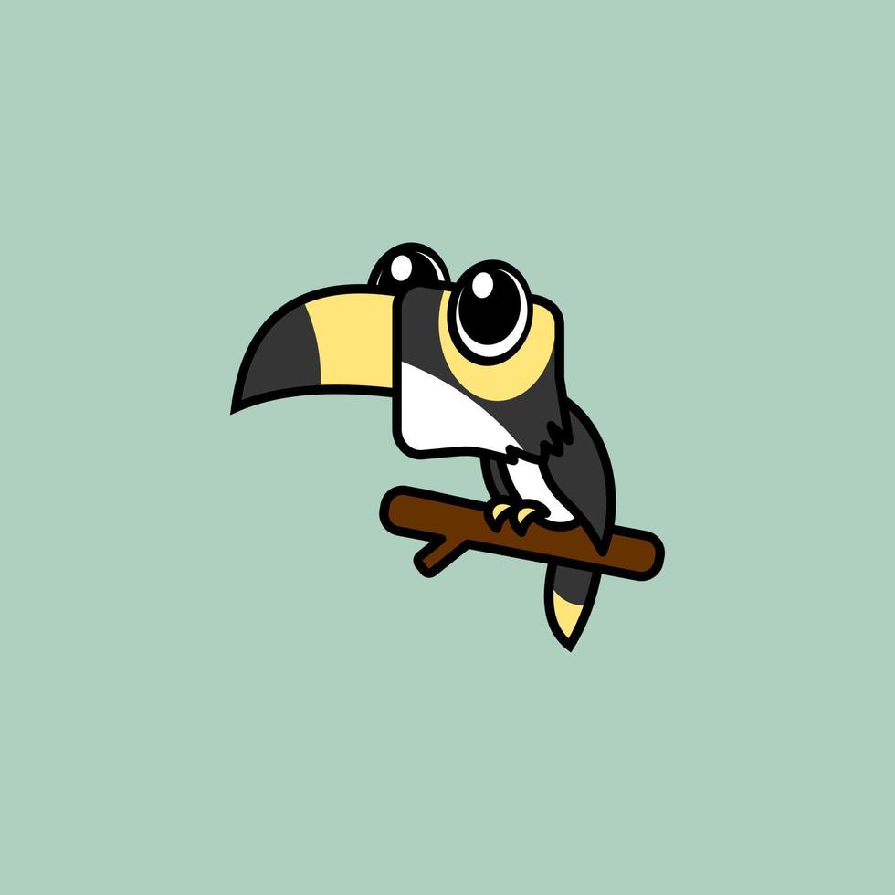 cute cartoon toucans vector