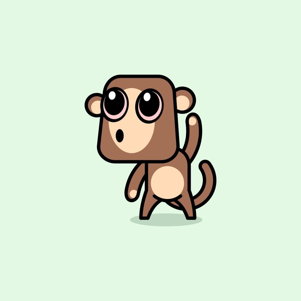 cute cartoon monkey vector