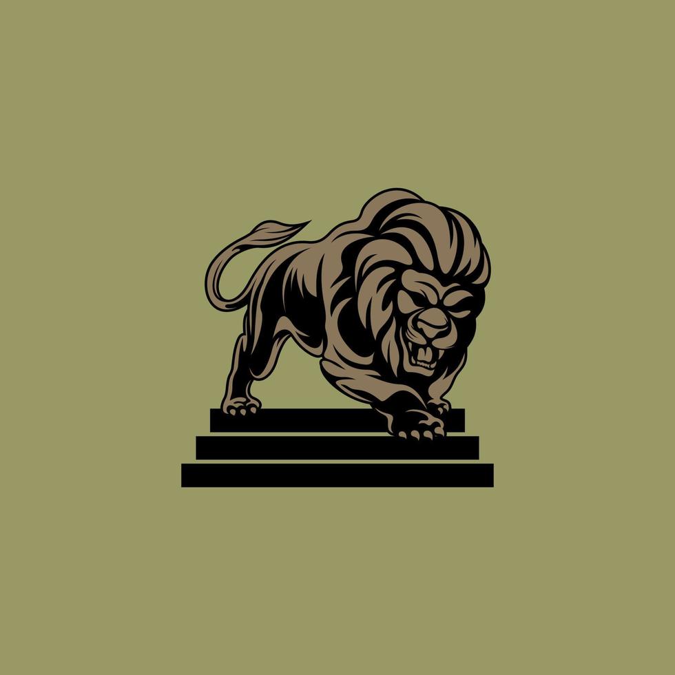 lion simple logo vector