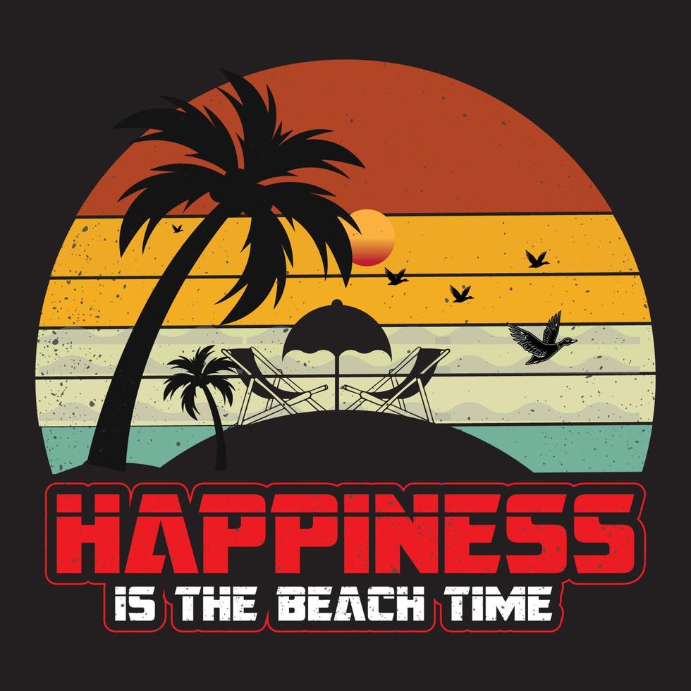 Beach relax t shirt design. vector