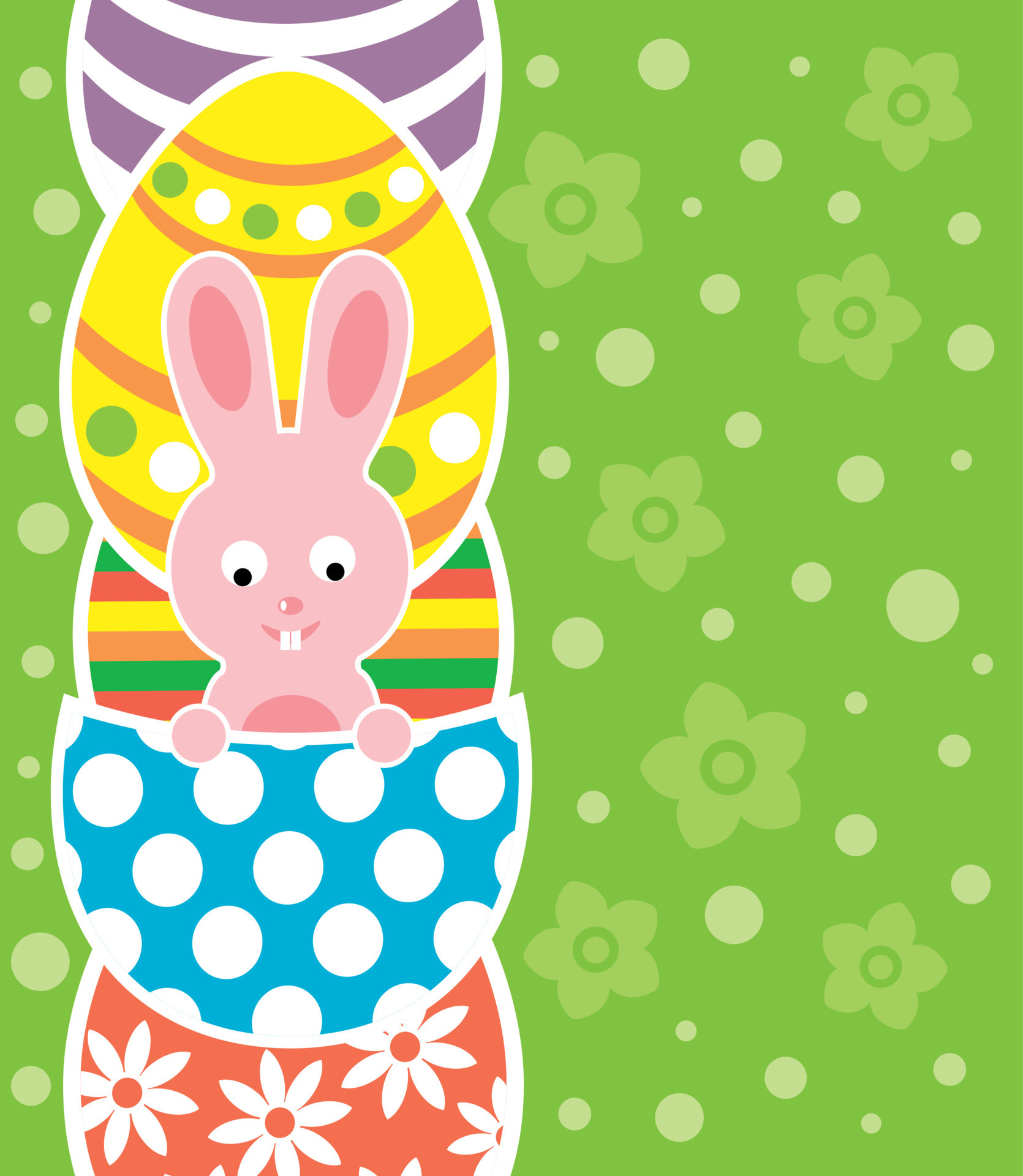 Easter background card with rabbit and eggs 20793724 Vector Art at Vecteezy