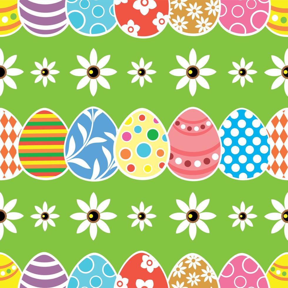 Seamless Easter background card green vector