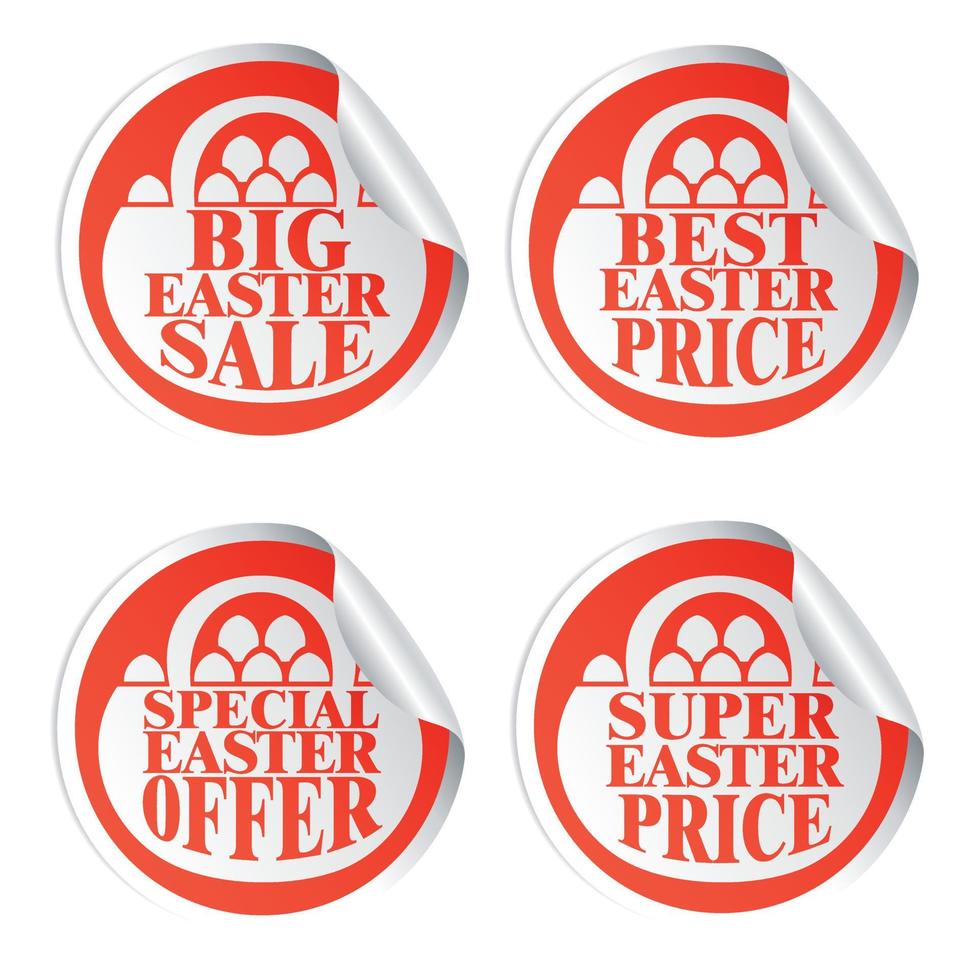 Easter stickers big sale,special offer,best price,super price with basket vector