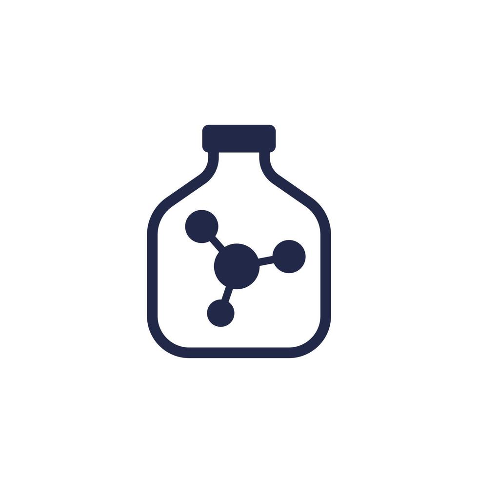 solvent bottle icon on white vector