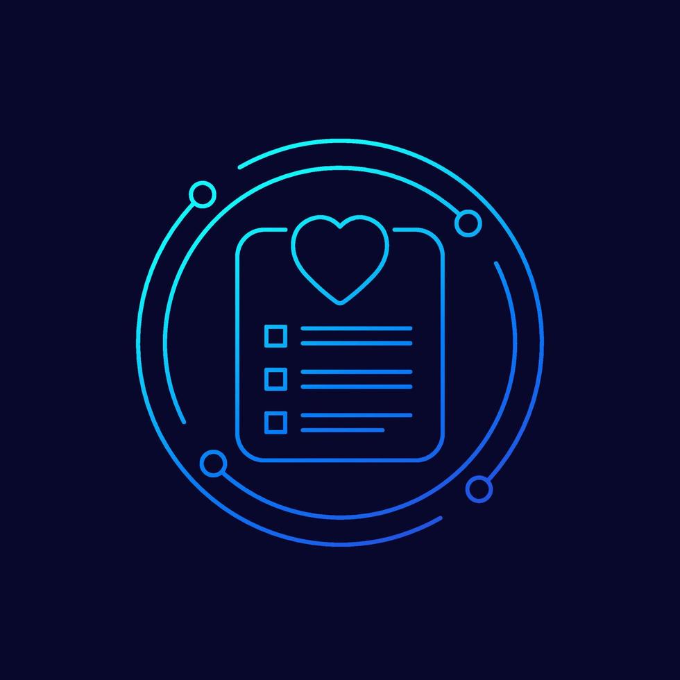 Wish list icon for web vector