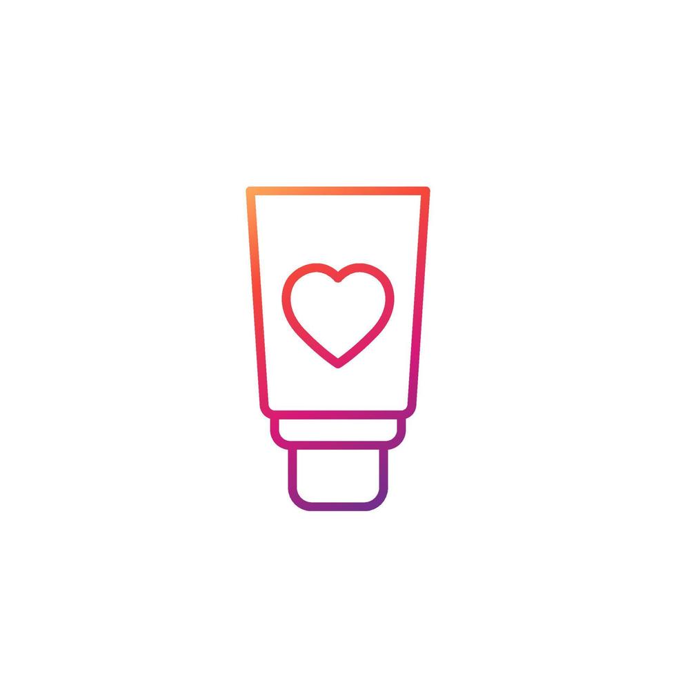 lubricant for sex, lube line icon vector