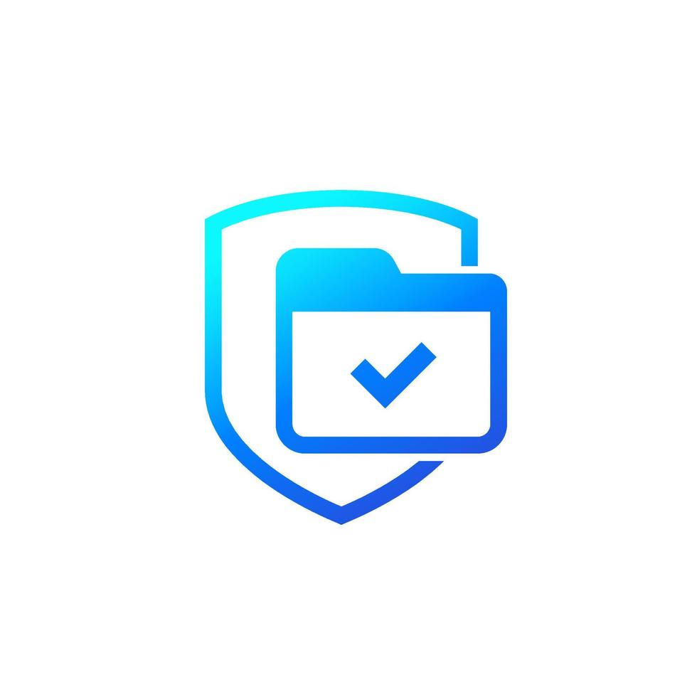 secure folder, protected data icon for web vector