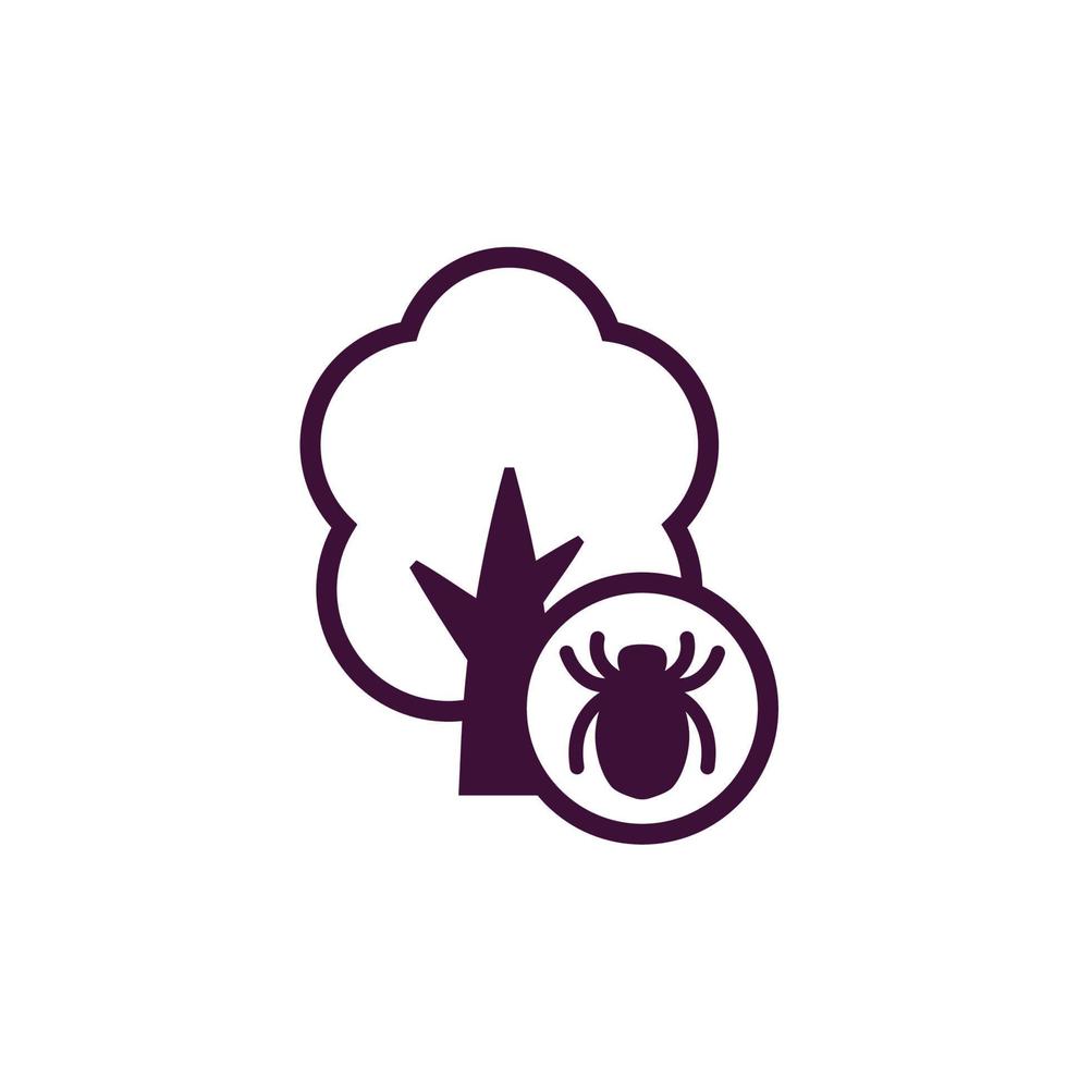 tree beetle icon on white vector