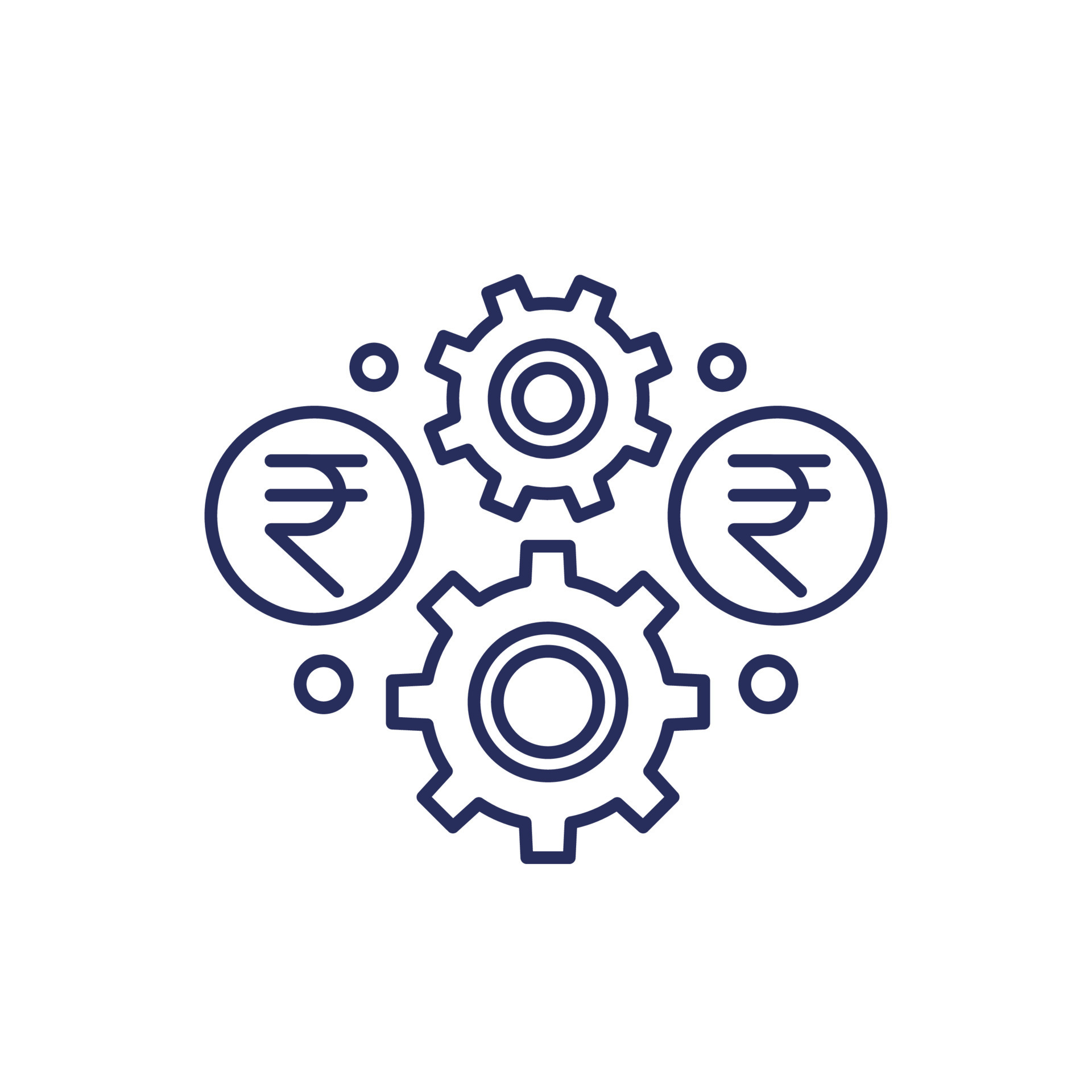 payment processing line icon with rupee 20794073 Vector Art at Vecteezy
