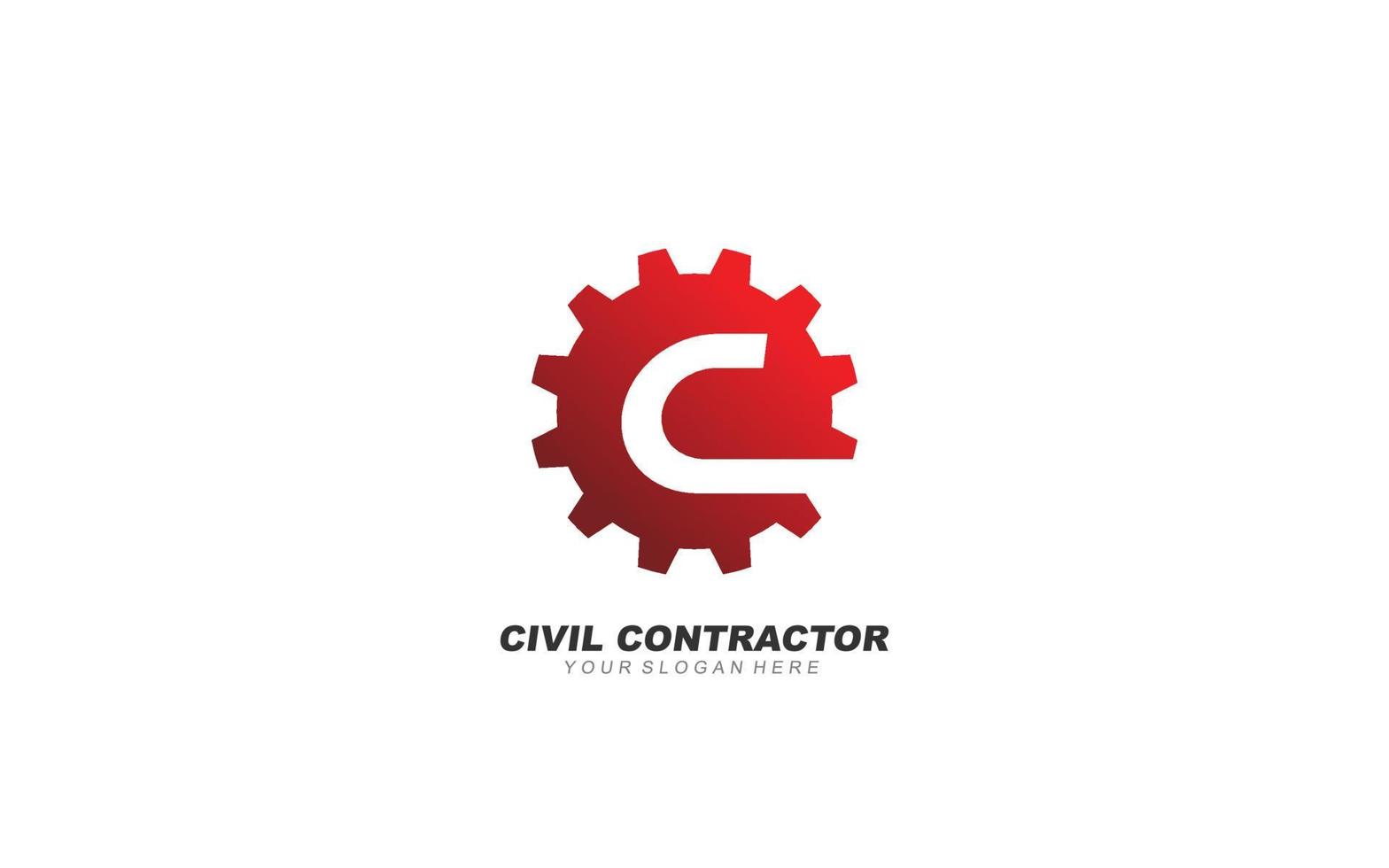C Engineering logo design inspiration. Vector letter template design for brand.