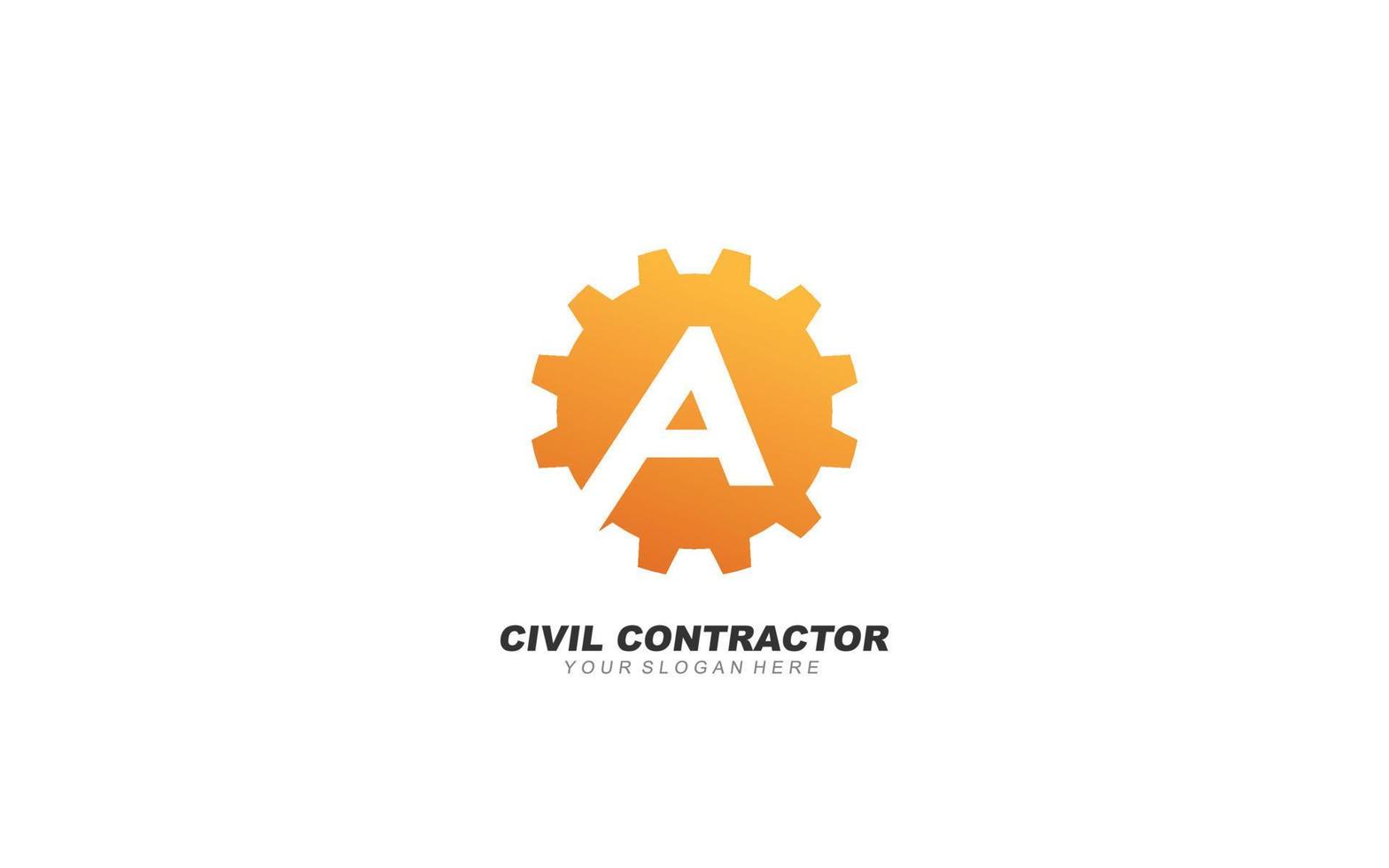 A Engineering logo design inspiration. Vector letter template design for brand.
