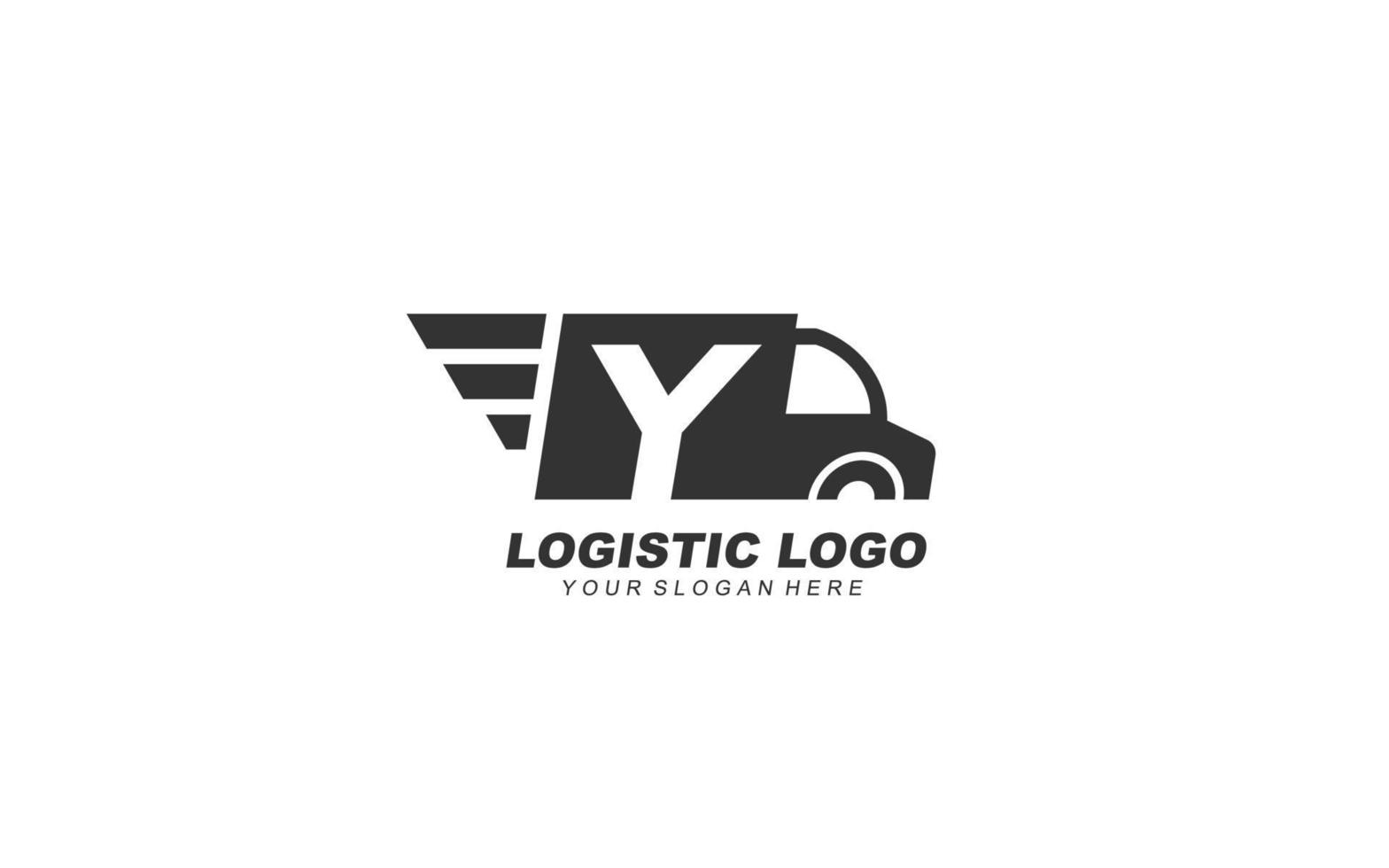 Y delivery logo design inspiration. Vector letter template design for brand.