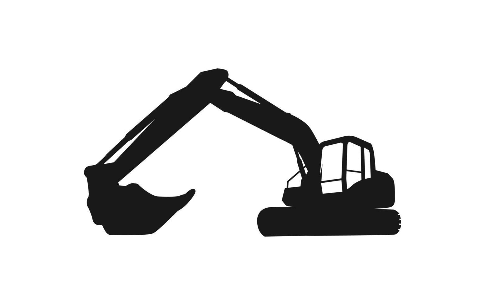 Excavator logo template vector. Heavy equipment logo vector for construction company. Creative excavator illustration for logo template.