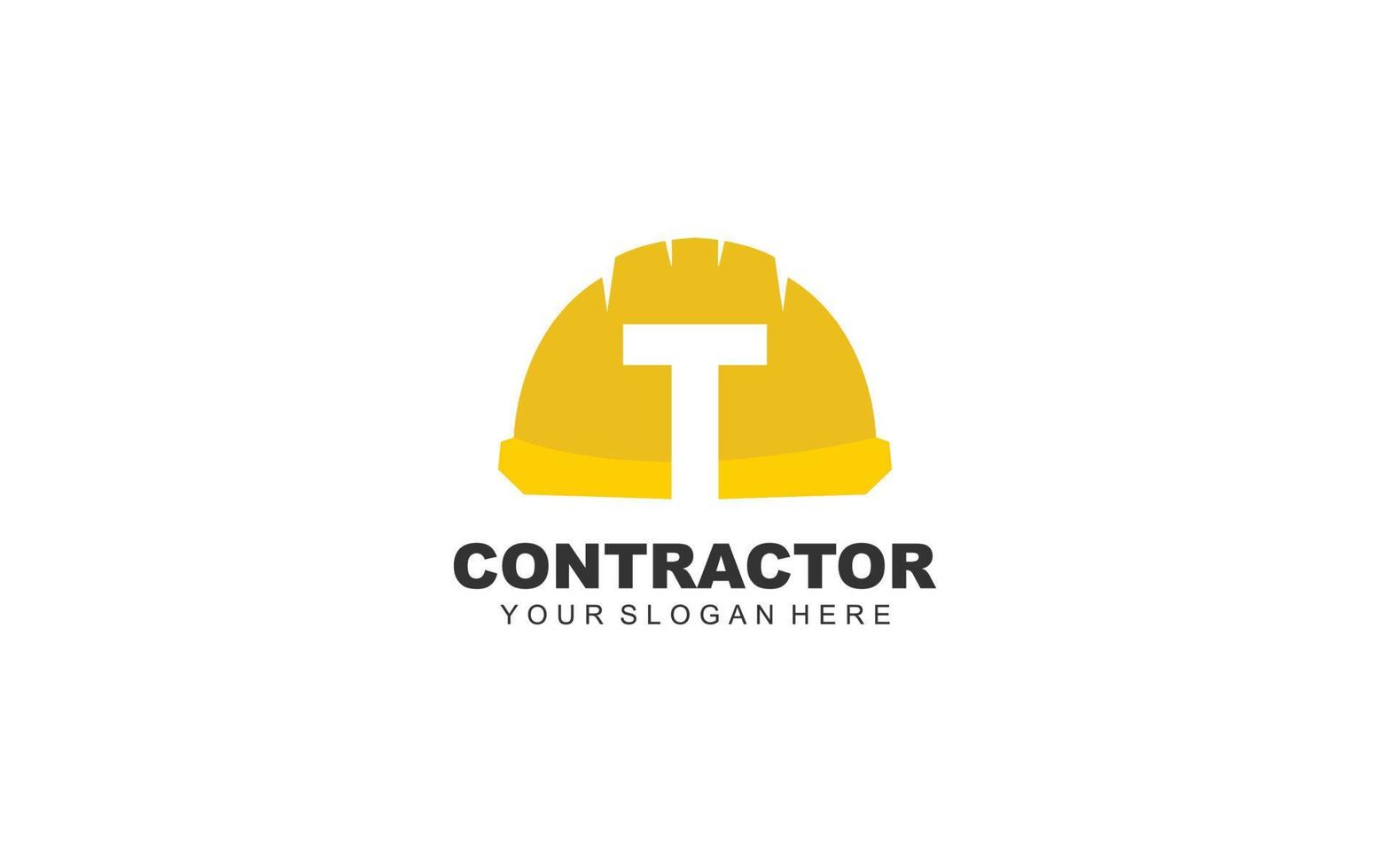 t construcción logo diseño inspiración. vector letra modelo diseño para marca.