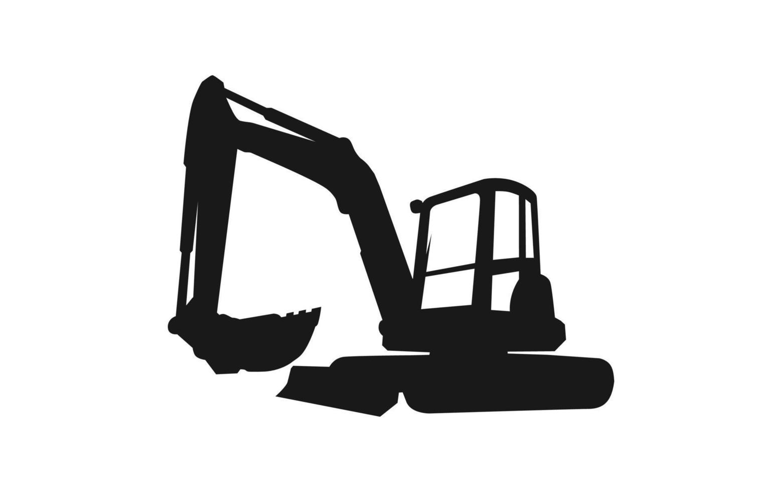 Excavator logo template vector. Heavy equipment logo vector for construction company. Creative excavator illustration for logo template.