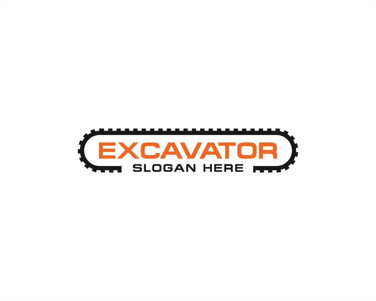 Excavator logo template vector. Heavy equipment logo vector for construction company. Creative excavator illustration for logo template.